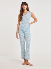 JD Williams Blue Value Pyjamas Set 2 Pack - Image 2 of 5