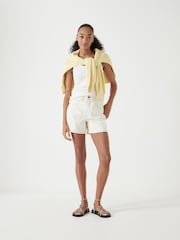 Hush Cream Essential Denim 100% Cotton Shorts - Image 2 of 6