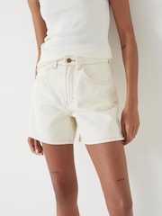 Hush Cream Essential Denim 100% Cotton Shorts - Image 5 of 6