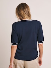 JD Williams Contrast Trim Short Sleeve Cardigan - Slika 2 iz 4