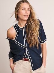 JD Williams Contrast Trim Short Sleeve Cardigan - Slika 4 iz 4