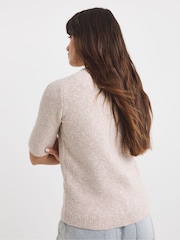JD Williams Pink Short Sleeve Button Down Cardigan - Image 2 of 4