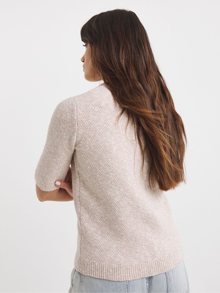 JD Williams Pink Short Sleeve Button Down Cardigan - Image 2 of 4