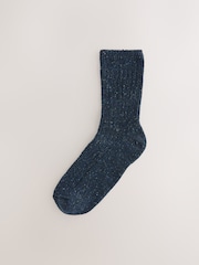 Tonal Blue Containing Wool Ankle Socks 3 Pack - Image 4 of 4