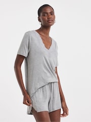 JD Williams Grey Lace Pyjamas Set - Image 1 of 4