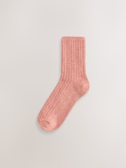 Pink/Neutral/Choc Containing Wool Ankle Socks 3 Pack - Image 3 of 6