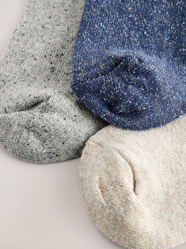 Blue Fairisle Containing Wool Ankle Socks 3 Pack - Image 6 of 6 Blue Fairisle Containing Wool Ankle Socks 3 Pack - Image 6 of 6