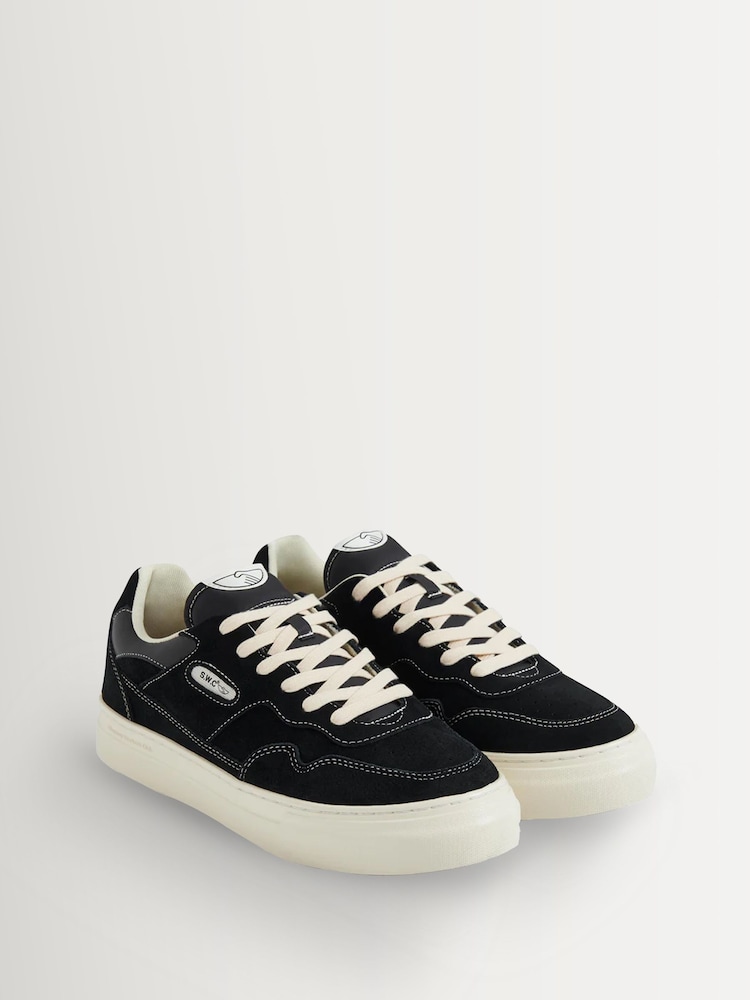 Stepney Workers Club Black Pearl Cup Suede Trainers - Image 2 of 5