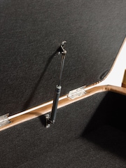 Vintaged Faux Leather Light Brown Flinton Small Wooden Storage Footstool - Image 10 of 11