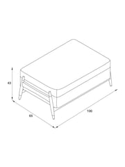 Plush Chenille Moss Green Flinton Large Wooden Storage Footstool - Image 4 of 10