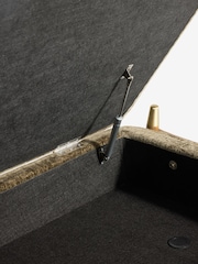 Plush Chenille Moss Green Flinton Large Wooden Storage Footstool - Image 9 of 10