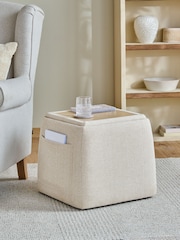 Tweedy Plain Light Natural Irvine Storage Stool - Image 1 of 6