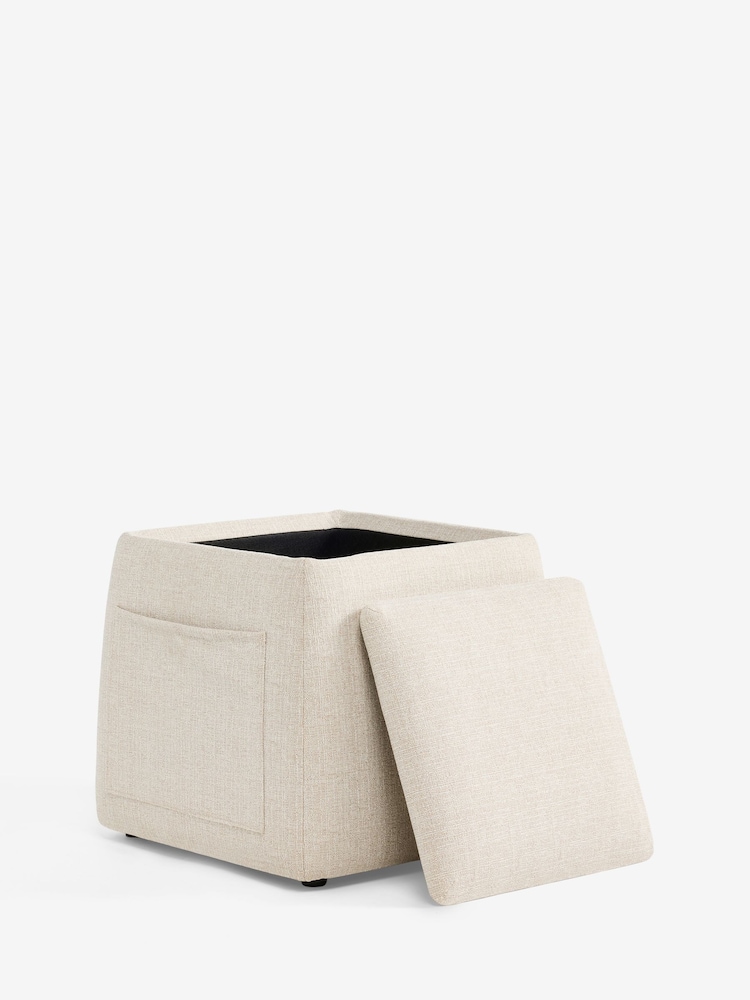 Tweedy Plain Light Natural Irvine Storage Stool - Image 6 of 6