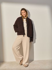 Chocolate Brown Quilted Jacket - Image 3 of 10