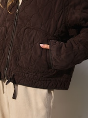 Chocolate Brown Quilted Jacket - Image 5 of 10