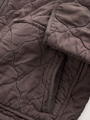 Chocolate Brown Quilted Jacket - Image 9 of 10