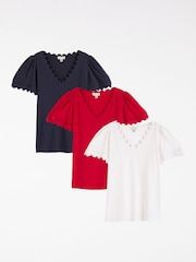 Love & Roses Scallop T-Shirt - Imagem 1 de 8