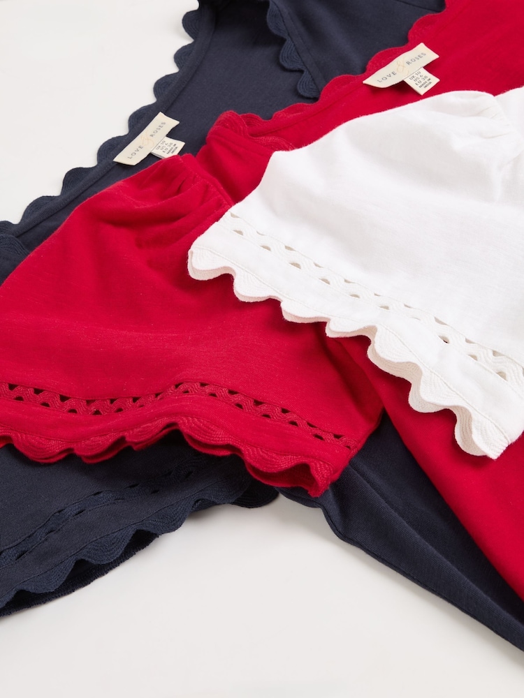 Love & Roses Scallop T-Shirt - Imagem 8 de 8
