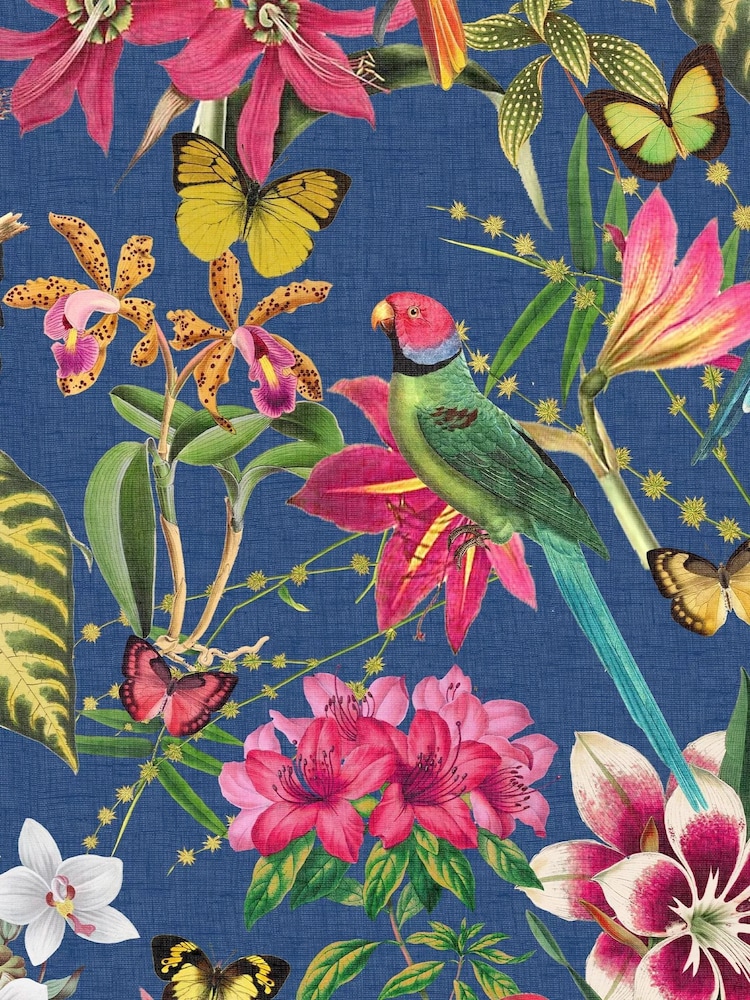 Graham & Brown Deep Navy Paradiso Multi 10M Wallpaper - Image 2 of 4 Graham & Brown Deep Navy Paradiso Multi 10M Wallpaper - Image 2 of 4