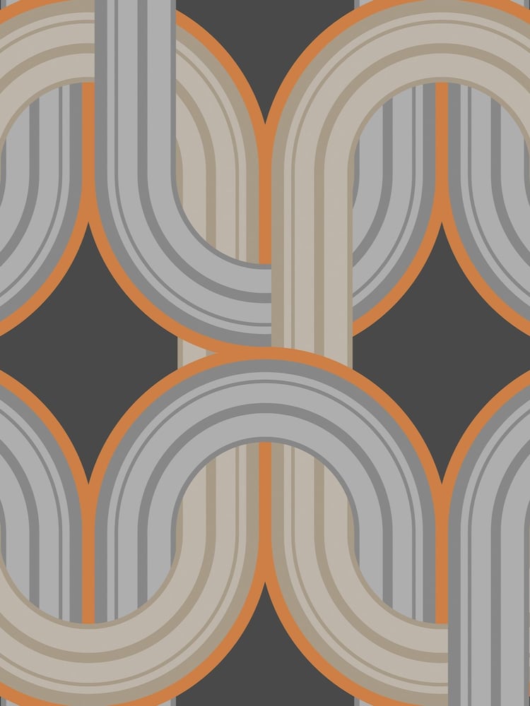 Graham & Brown Chocolate Orange Envy In the Loop 10M Wallpaper - Image 2 of 3