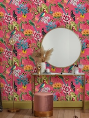 Graham & Brown Hot Pink Paradiso Multi 10M Wallpaper - Image 1 of 4