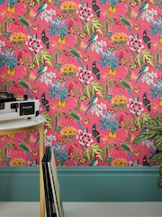 Graham & Brown Hot Pink Paradiso Multi 10M Wallpaper - Image 4 of 4