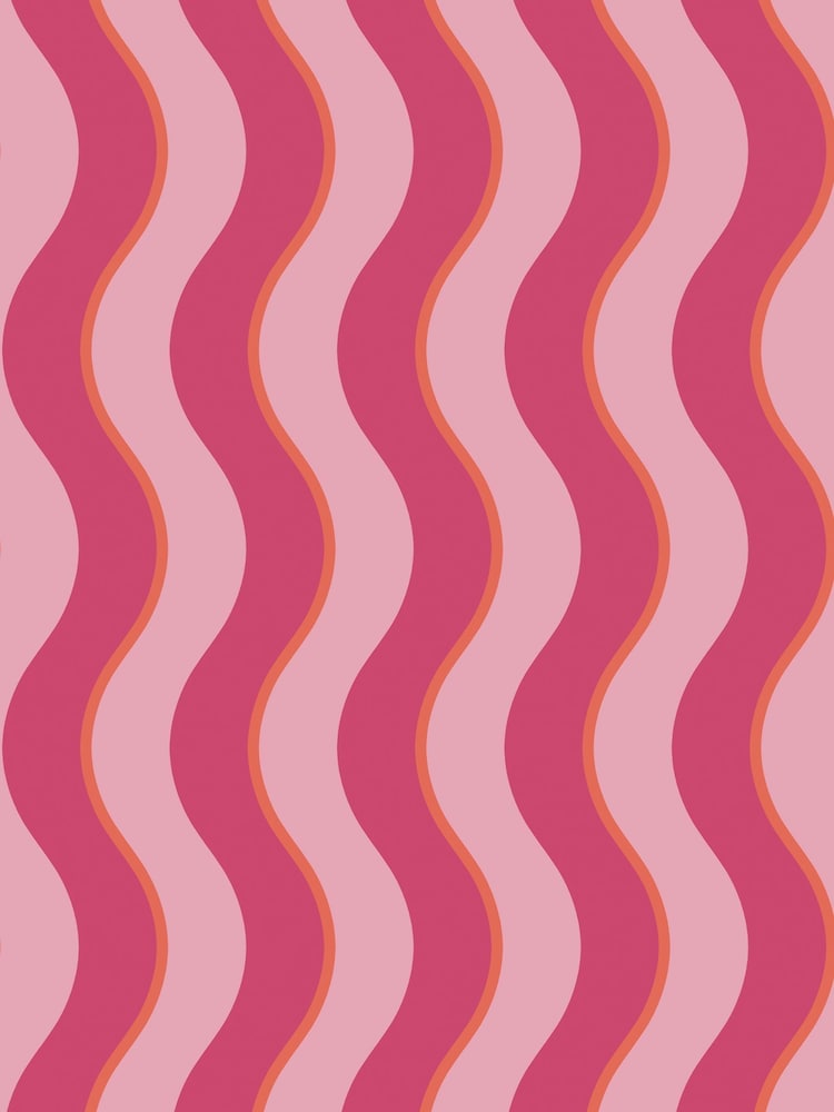Graham & Brown Raspberry or Tangerine Making Waves Wallpaper - Image 2 of 3