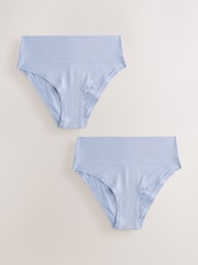 Blue High Waist High Leg Ultimate Comfort Knickers 2 Pack - Image 6 of 9