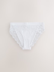 Lilac/Black/White High Leg Knickers 3 Pack - Image 10 of 12