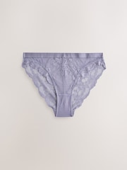 Cream/Lilac/Green Lace Knickers 3 Pack - Image 3 of 6