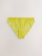 Cream/Lilac/Green Lace Knickers 3 Pack - Image 4 of 6