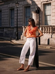 Mint Velvet Orange Ruffle Front Top - Image 4 of 7