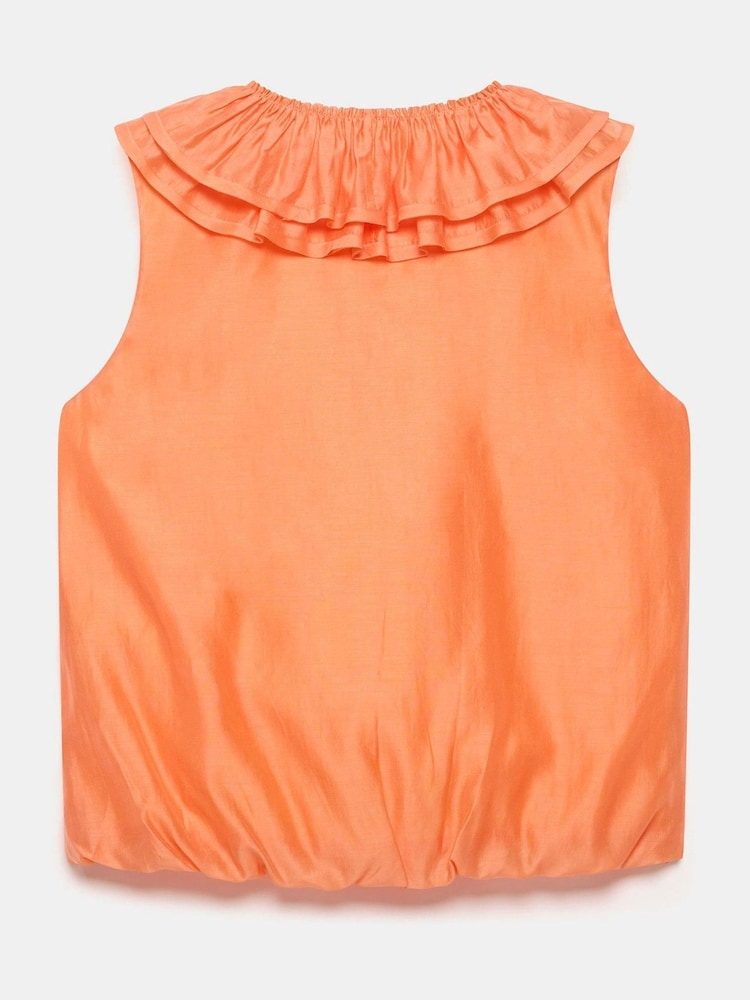 Mint Velvet Orange Ruffle Front Top - Image 7 of 7