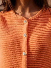 Mint Velvet Orange Shell Button Waistcoat - Image 3 of 8