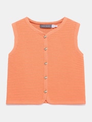 Mint Velvet Orange Shell Button Waistcoat - Image 7 of 8