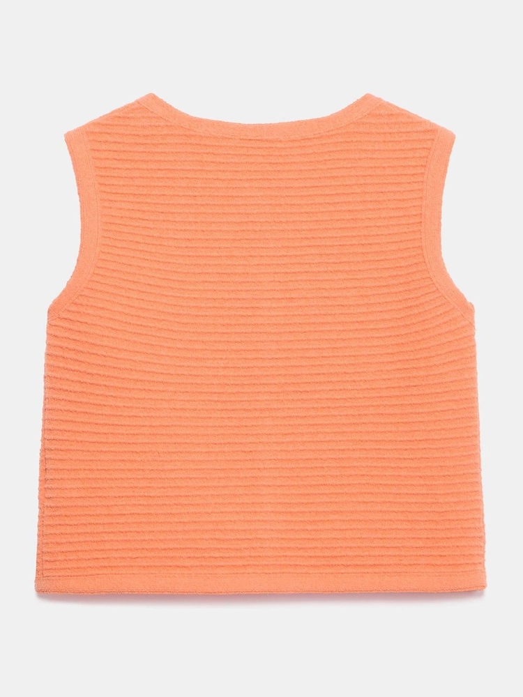 Mint Velvet Orange Shell Button Waistcoat - Image 8 of 8