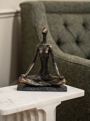 Libra Interiors Bronze Yoga Pose Sculpture - Image 1 of 6