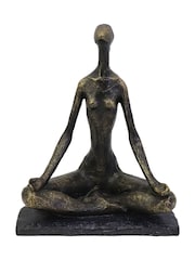 Libra Interiors Bronze Yoga Pose Sculpture - Image 2 of 6