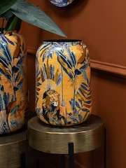 Libra Interiors Gold Blue Small Jungle Vase - Image 1 of 5