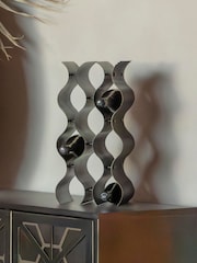Libra Interiors Antique Bronze Stamford Vintage 9 Bottle Wine Rack - Image 1 of 6