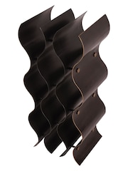 Libra Interiors Antique Bronze Stamford Vintage 9 Bottle Wine Rack - Image 4 of 6