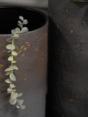 Libra Interiors Set of 2 Charcoal Blue Volcano Planters - Image 2 of 6
