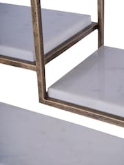 Libra Interiors Aged Gold Belvedere Aged Gold Multi Tier Buffet Stand - Image 5 of 6