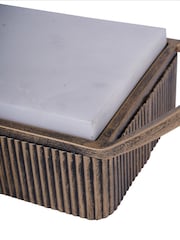 Libra Interiors Aged Gold Belvedere Aged Gold Multi Tier Buffet Stand - Image 6 of 6