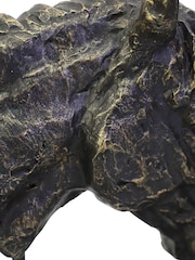 Libra Interiors Bronze Nuzzling Bay Horse Heads Sculpture - Image 5 of 5