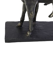 Libra Interiors Bronze Kissing Couple with Horse Sculpture - Image 6 of 6
