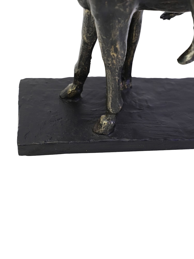 Libra Interiors Bronze Kissing Couple with Horse Sculpture - Image 6 of 6