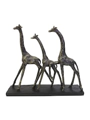 Libra Interiors Bronze Family Of Three Giraffes Sculpture - Image 2 of 6