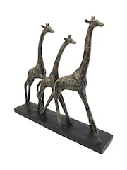 Libra Interiors Bronze Family Of Three Giraffes Sculpture - Image 4 of 6