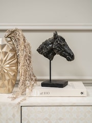 Libra Interiors Bronze Bay Horse Head Sculpture - Image 1 of 5